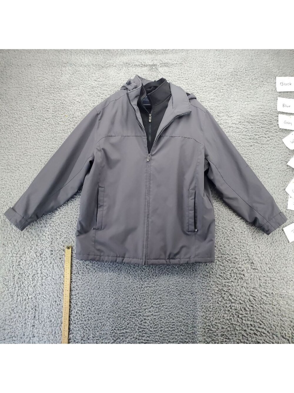 Weatherproof Jacket Mens XXL Gray Lightweight Water Repellent Full Zip *Read*